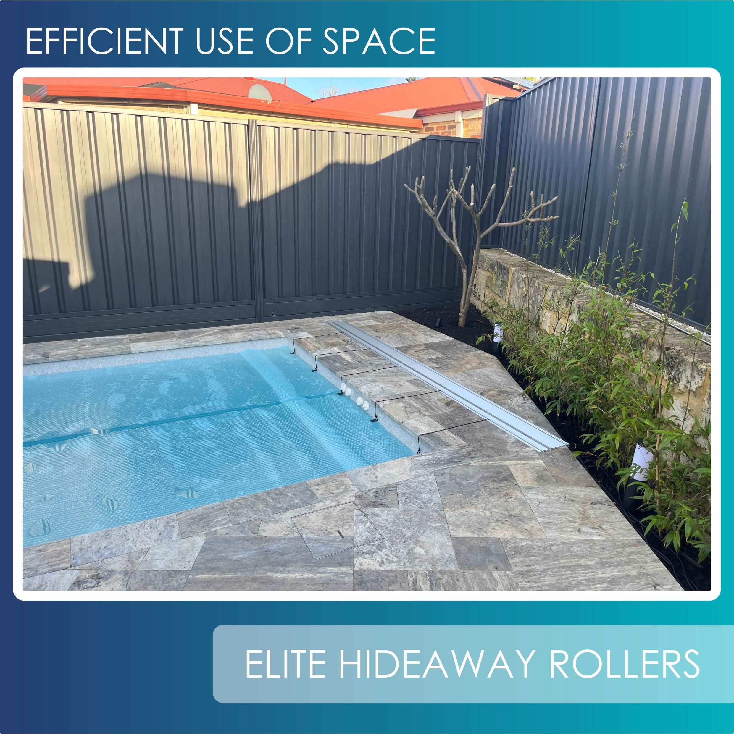 ELITE HIDEAWAY INGROUND POOL COVER ROLLERS