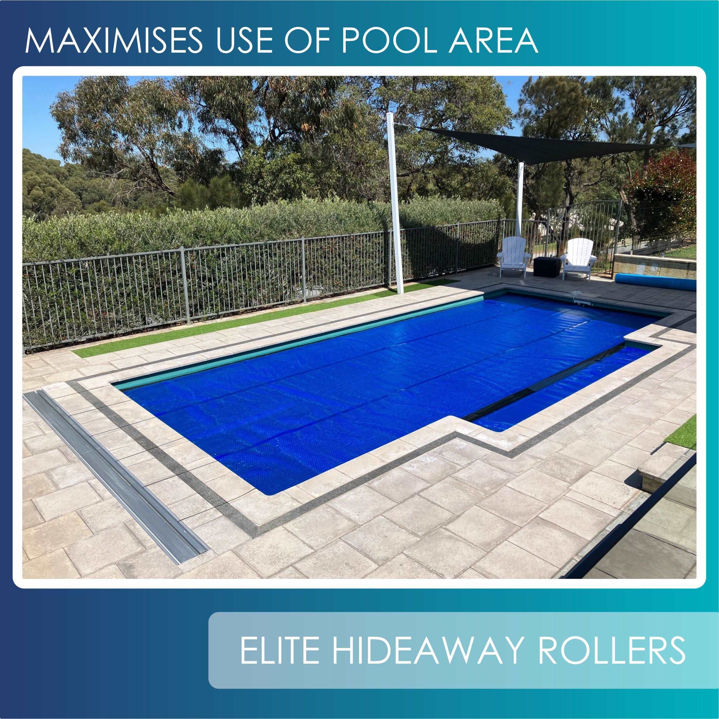 ELITE HIDEAWAY INGROUND POOL COVER ROLLERS